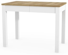 Jedálenský stôl Omega 03 (dub riviera + biela) (pre 4-6 osôb). Akcia -20%. Vlastná spoľahlivá doprava až k Vám domov. 1082830