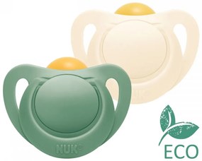 Latexový cumlík NUK For Nature  6-18 m 2 ks box zelená