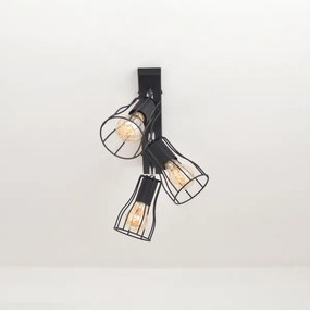 LED Bodové svietidlo TUBE II 3xE27/15W/230V čierna