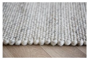 Svetlosivý vlnený okrúhly koberec ø 250 cm Auckland - Rowico