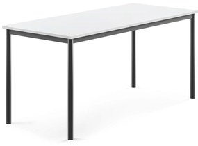 Stôl BORÅS, 1600x700x720 mm, laminát - biela, antracit