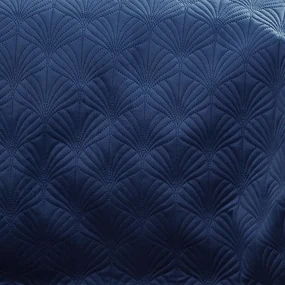 Modrý pléd na dvojlôžko 220x230 cm Art Deco Pearl - Catherine Lansfield