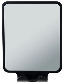 Kozmetické zrkadlo s vešiakom 14x19.5 cm Quadro Black – Wenko