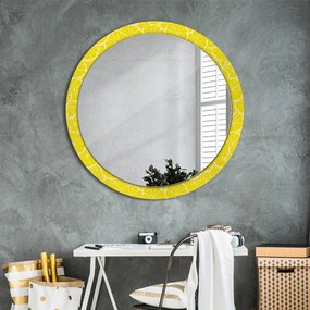 Okrúhle dekoračné zrkadlo s motívom Citrón fi 100 cm