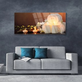 Obraz plexi Sviečky vaňa umenie 125x50 cm