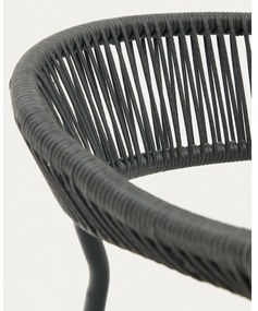 Sivé jedálenské stoličky z umelého ratanu v súprave 4 ks Futadera – Kave Home