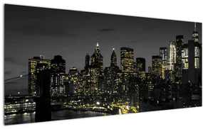 Obraz nočnej metropoly (120x50 cm)