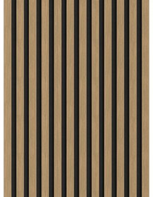 Mexen Lam-F, akustické stenové lamely 275 × 30 cm, plstený podklad 8 mm, technická dyha, orech ľanový, S105-275307-3015-015