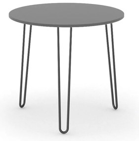 Okrúhly jedálenský stôl SPIDER, priemer 80 cm, čierna podnož, grafit