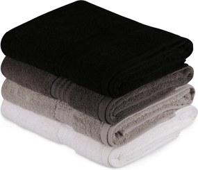 XXXLutz SADA UTERÁKOV, 70/140 cm, sivá, čierna, biela, tmavosivá - Kúpeľňový textil - 003808011119