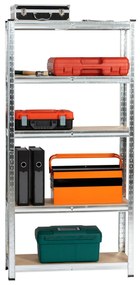 Kovový regál REGMET 70x30x154 cm stříbrný