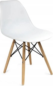 Dekorstudio Dizajnová jedálenská stolička v škandinávskom štýle - biela