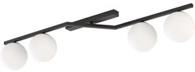 Stropné svietidlo NATON 4xE14/10W/230V čierna/biela