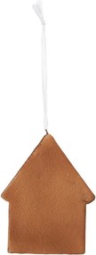 Závesná dekorácia zasnežená perníková chalúpka Frosted Ginger - 8*1*10 cm