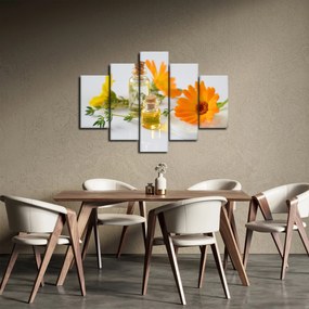 Obraz oranžových kvetín (150x105 cm)