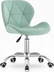 Mentolová kancelárska stolička AVOLA VELVET