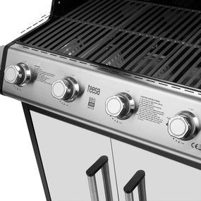 Teesa TSA0250 Plynový gril 5006 MASTER, 5 horákov, 14 kW, čierno-strieborný