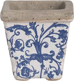 BETÓNOVÝ KVETINÁČ KELLY SADA 3KS 10,5X10 CM+14X14 CM+19X20 CM BIELA/MODRÁ