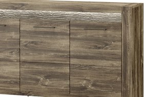 Komoda Belveder 45 158 cm s LED osvetlením dub Stirling
