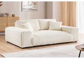 Krémová menčestrová pohovka 213 cm Justin – Ropez