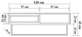 Dizajnový konferenčný stolík Aderyn 120 cm vzor orech