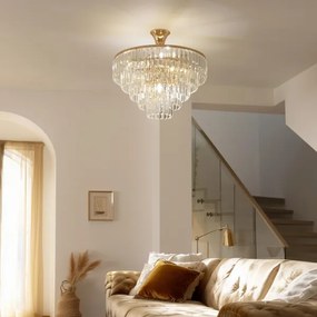 Brilagi - Prisadený luster CRYSTAL 5xE14/40W/230V zlatá