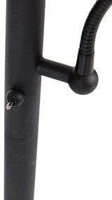 Inteligentná stojaca lampa čierna so zlatom vrátane Wifi A60 a E14 - Retro