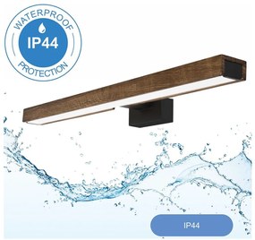 Brilagi-LED Kúpeľňové osvetlenie zrkadla WOODY MIRROR LED/12W/230V IP44 dub/čierna BG0880