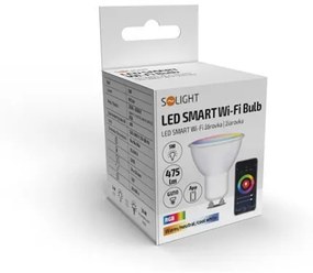 SOLIGHT LED SMART WIFI reflektor PAR16 5W/230V/GU10/RGB+CCT/400Lm/120°/Dim