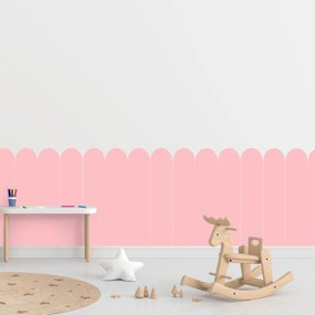 PIPPER. Textilná samolepiaca tapeta - Oblúk - Cukríkovo ružová farba Farba: Bledá, Veľkosť: 80 cm