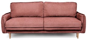 Červená rozkladacia pohovka z textílie buklé 215 cm Patti – Bonami Selection