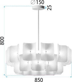 Toolight Toolight, LED stropné svietidlo 85cm, 27W, APP1671-1CP, biela, OSW-06136