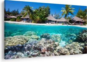 Obraz pláže na tropickom ostrove (90x60 cm)