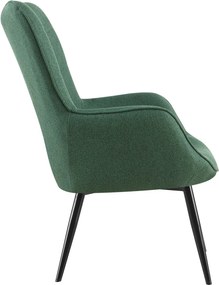 Kreslo Hannah, zelená tkanina