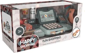 MULTISTORE Detská pokladňa so skenerom, terminálom a váhou – hračka s potravinami, zvuk, pre 3+