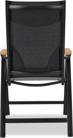 Záhradné kreslo s nastaviteľným vysokým operadlom