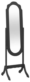 Samostatne stojace zrkadlo čierne 46x48x164 cm
