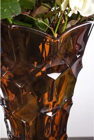 KRIŠTÁĽOVÁ VÁZA BOHEMIA HONEY COMB SMOKEY 355MM