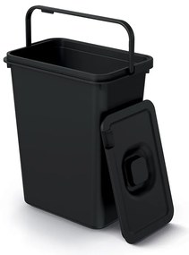 Závesný odpadkový kôš, 10 l, čierna