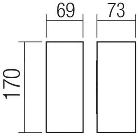 Redo 90636 - LED Vonkajšie svietidlo SONNY 2xLED/5W/230V 2200/4000K IP54 antracit
