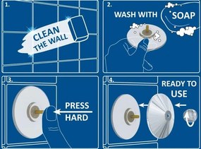 Kúpeľňový vešiak na uteráky DAX s prísavkou - čierny matný