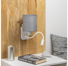 Brilagi - LED Nástenná lampa NUBILA 1xE27/25W/230V + LED/3W biela/šedá