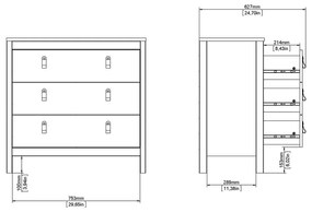 Čierna nízka komoda 82x80 cm Madrid – Tvilum