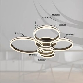 Globo 67314-120 - LED Stmievateľné stropné svietidlo GROUNI LED/120W/230V + DO