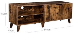 Televízny stolík BASTOR hnedý/čierny