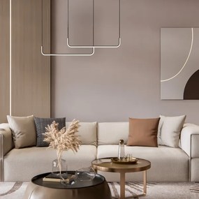 LED Luster na lanku HORIZONT 2xLED/11W/230V čierna