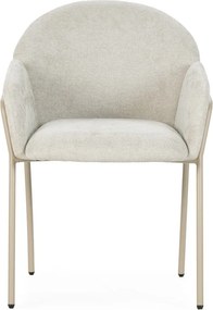 Béžové čalúnené jedálenské kreslá v súprave 2 ks Aslin – MOME