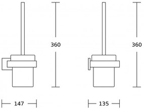 Mexen príslušenstvo, Vox wc kefa, zlatá matná, 707050-55