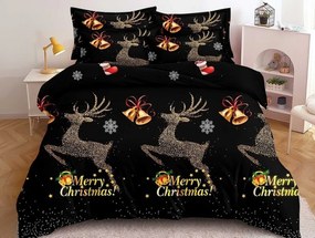 Obliečky z mikrovlákna STARLIT DEER čierne Rozmer obliečky: 70 x 80 cm | 140 x 200 cm
