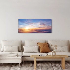 Obraz - Západ slnka nad mrakmi (120x50 cm)